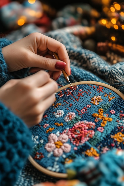 detal haftu na tkaninie